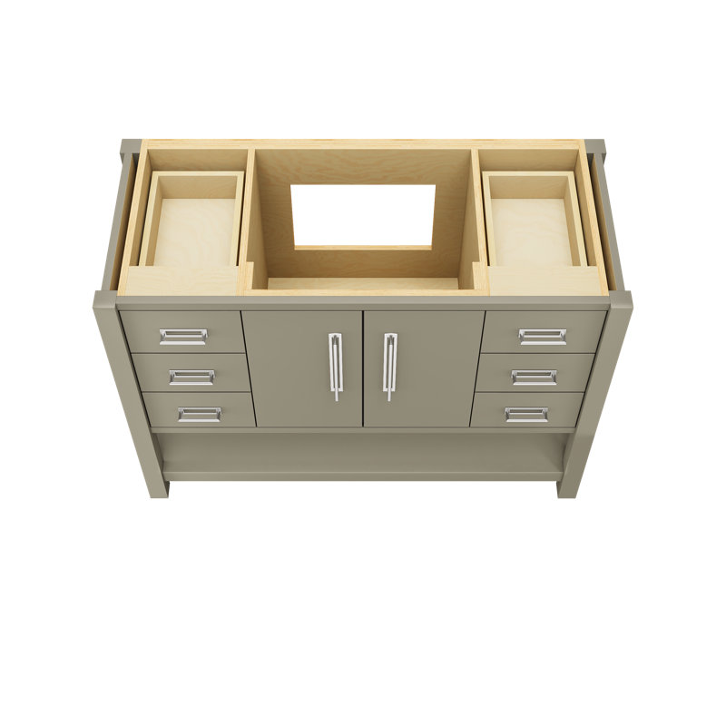 Kiawah Single Extra Wide Bath Vanity, French Olive, 48", Polished Chrome