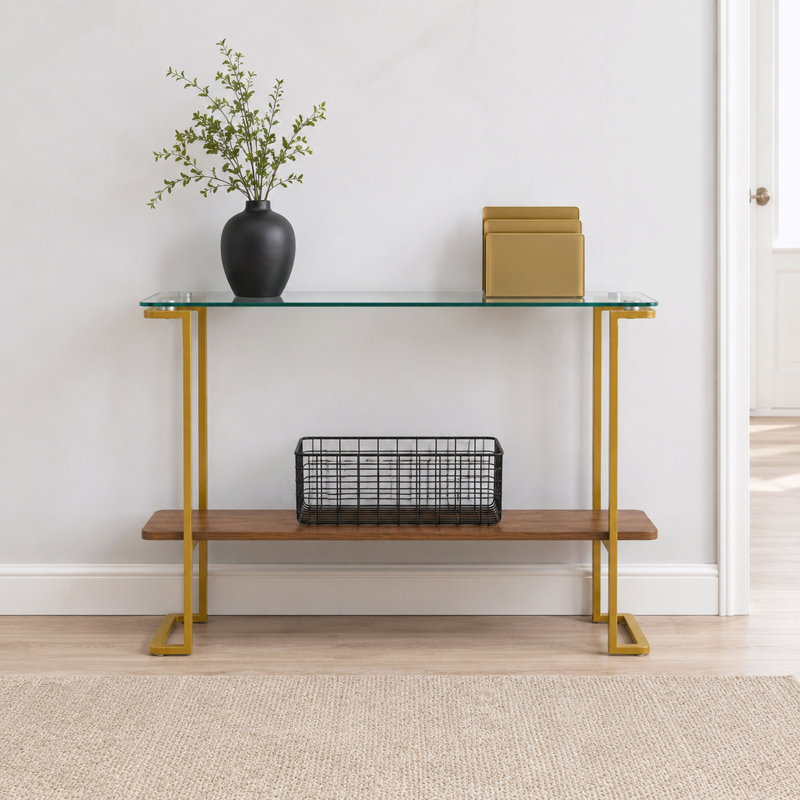 Console en verre pour le salon