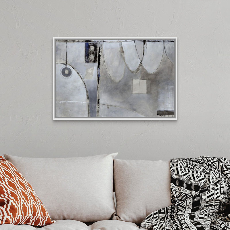 Reproduction d'art sur toile, Cadre flottant blanc, H 26 po x l 38 po x P 1,75 po