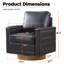Fauteuil d'appoint pivotant rembourré avec garniture cloutée-660286748