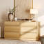 Commode moderne à 6 tiroirs en bois, commode de rangement sans poignée avec base de plancher solide, armoire de rangement minimaliste pour le salon de la chambre à coucher-1727013656
