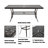 Rectangular Outdoor Dining Table Umbrella Hole , 67.9 " W 37.9 " D