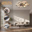 Ventilateur de plafond moderne encastré de 32 pouces avec lumière DEL et télécommande (noir)