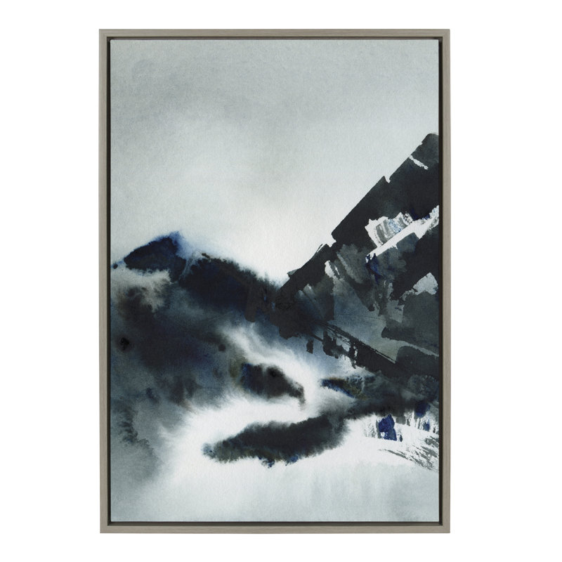 «Close Your Eyes and Rappel 4» par Maja Mitrovic de Makes My Day Happy, reproduction d'art sur toile encadrée, Toile grise