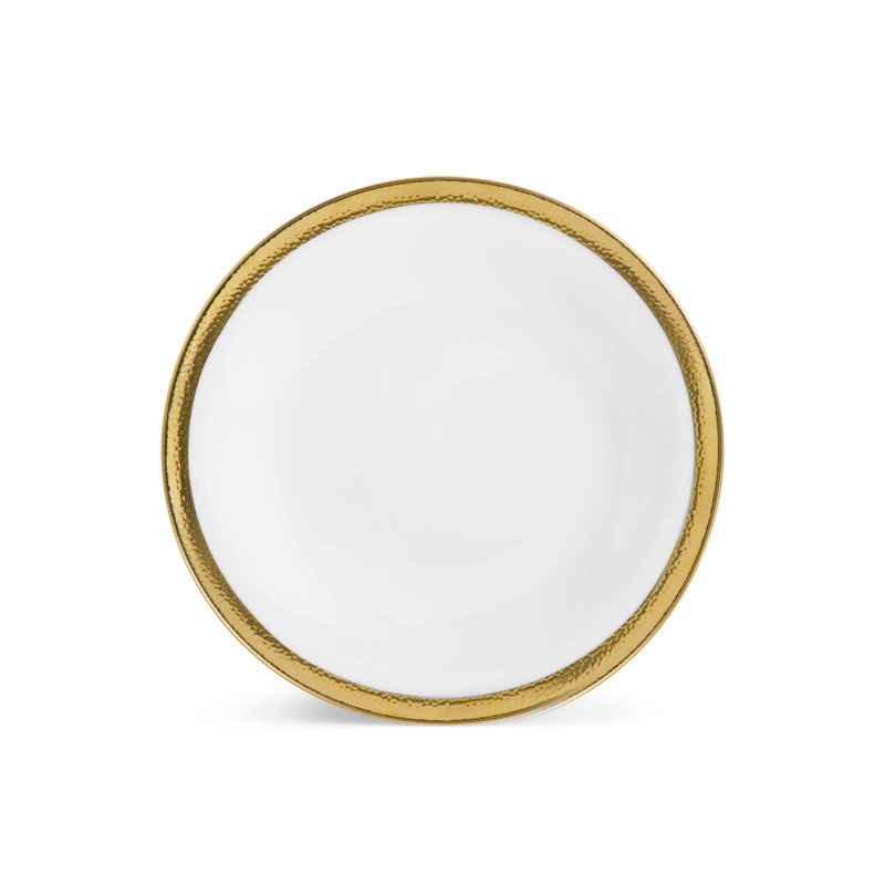 Smith Handmade Porcelain Salad/Dessert Plate, Gold