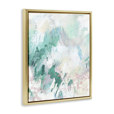  "Green Faded Splatter", art mural sur toile flottante par June Erica Vess