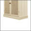 Armoire de rangement en rotin à 4 portes avec 1 tiroir et 4 tablettes réglables, durable et imperméable pour une utilisation extérieure
