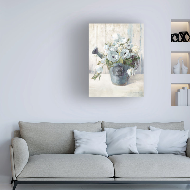Art sur toile bleu ,ologi, H 47 po x l 35 po