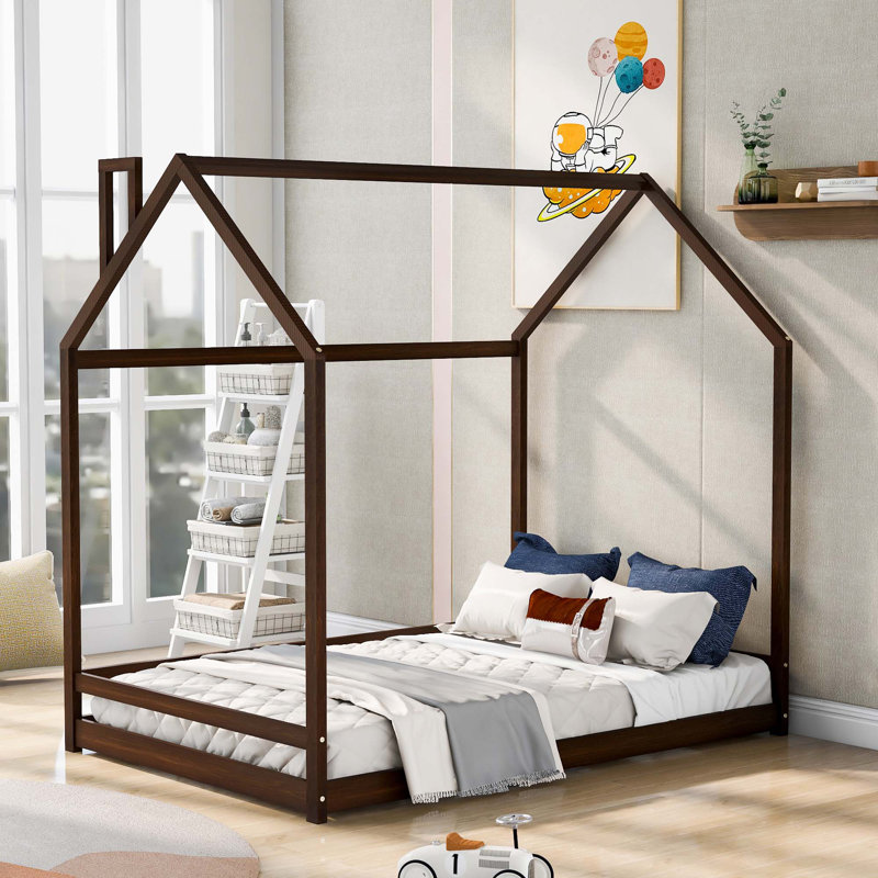 Lit en bois House House, Simple, Espresso