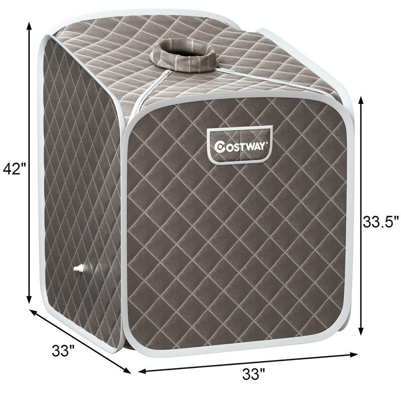 Costway Water Resistant Sauna Tent, Gray