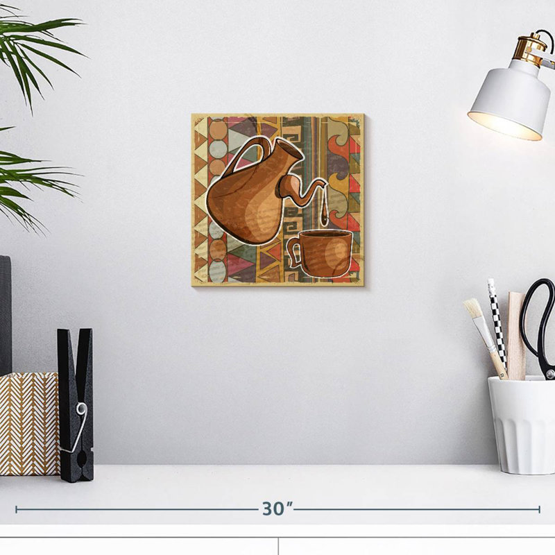 Yarlin Tribal Coffee, 10" H x 10" W