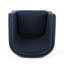 Fauteuil club pivotant bleu tendance - hauteur de bras de 25,60 po, conception élégante, housse 100% lin