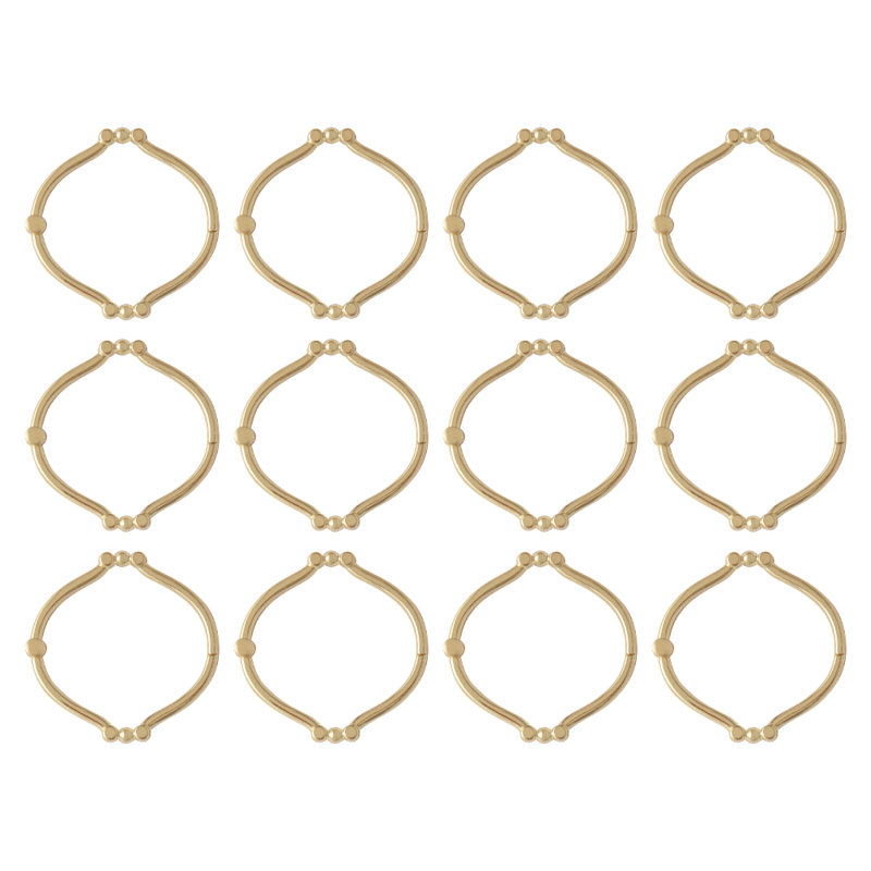Zinc Shower Curtain Hook, Gold