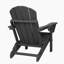 Chaise Adirondack pliante en PEHD avec porte-gobelet double - Chaise Adirondack en composite avec texture bois-1687135562