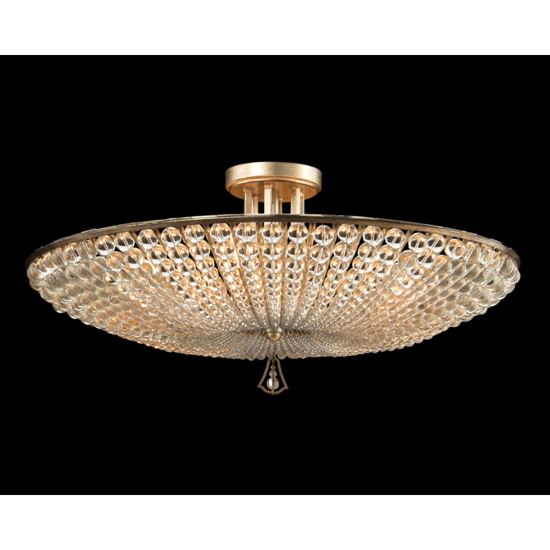 Plafonnier semi-encastré 6 lumières 25 po