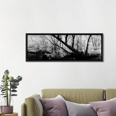 «USA, Wisconsin, Stream of Water Flowing Through a Forest», reproduction de photo sur toile