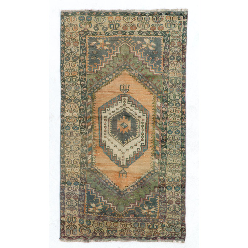 Tapis turc vintage fait à la main pour maisons de campagne, intérieurs rustiques et traditionnels