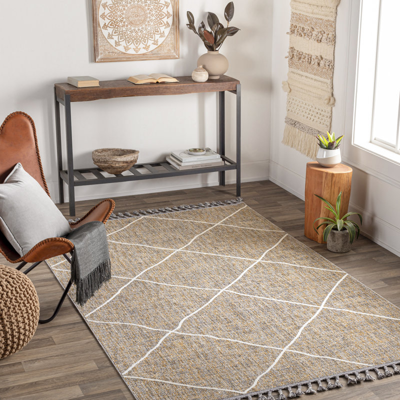 Anfaniola Geometric Indoor Rug, Rectangle 9'2" x 12'