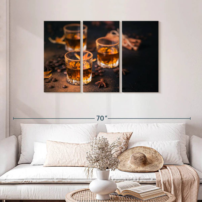 Yarlin Whiskey Shots, 24" H x 38" W