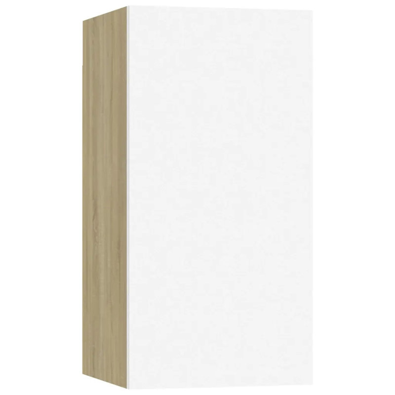 60cm H Media Cabinet, Sonoma Oak/White