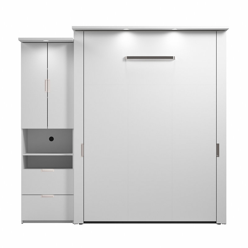 Lit escamotable avec armoire de rangement Luka (90 po de largeur) , Grand