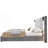 bed,with reading lamp and USB port, wide headboard,without bedside tables and mattress-2121307091