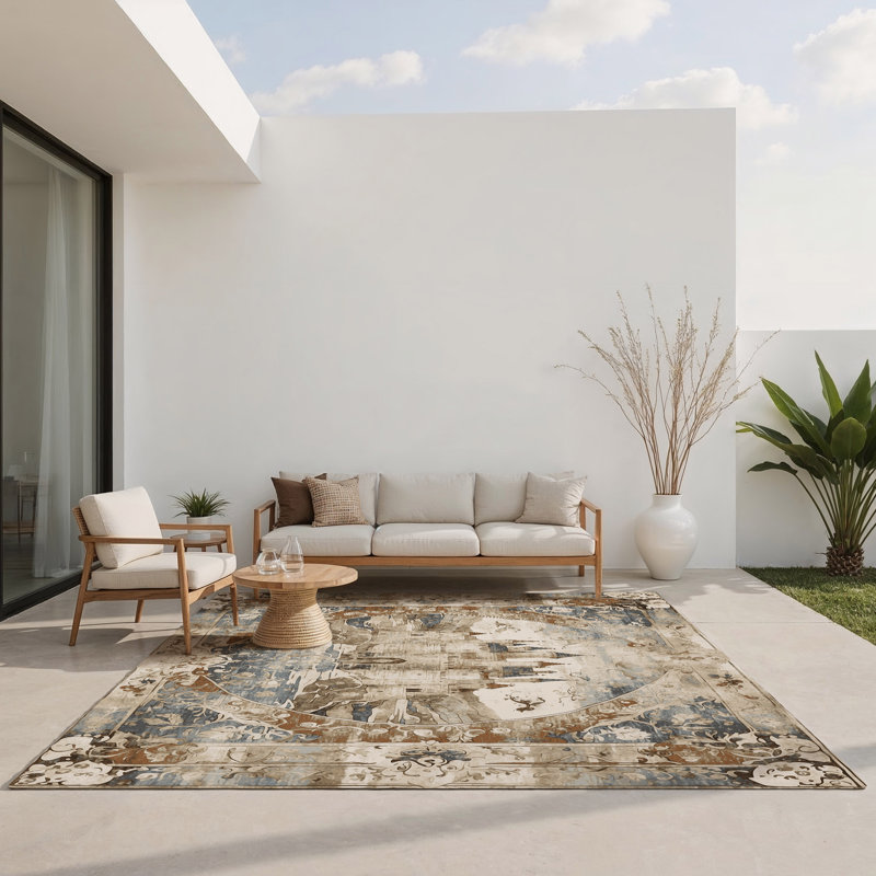 Mystic Ramparts Indoor And Outdoor Area Rug, Rectangle 4' x 6'