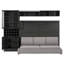Lit escamotable gris pleine grandeur avec tablettes, peu encombrant pour les chambres d'invités compactes, structure facile à ranger pour les matériaux de haute qualité-1847893300-1847893451