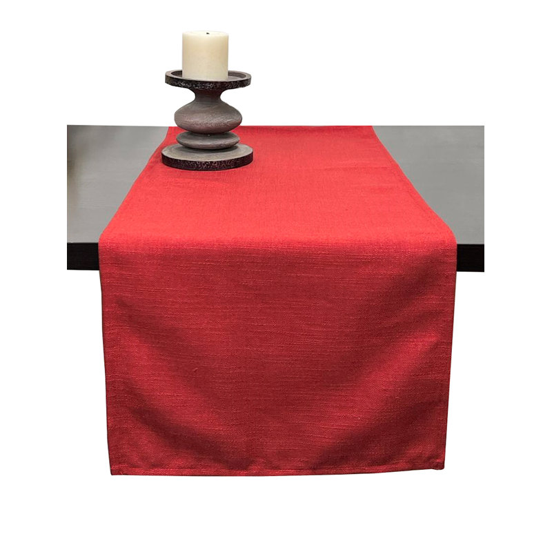 Chemin de table moderne moderne de conception simple 16 po x 90 po, bourgogne, 90 po x 16 po, Bourgogne