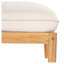 Repose-pieds d'extérieur en bois d'acacia, finition teck clair avec coussin beige