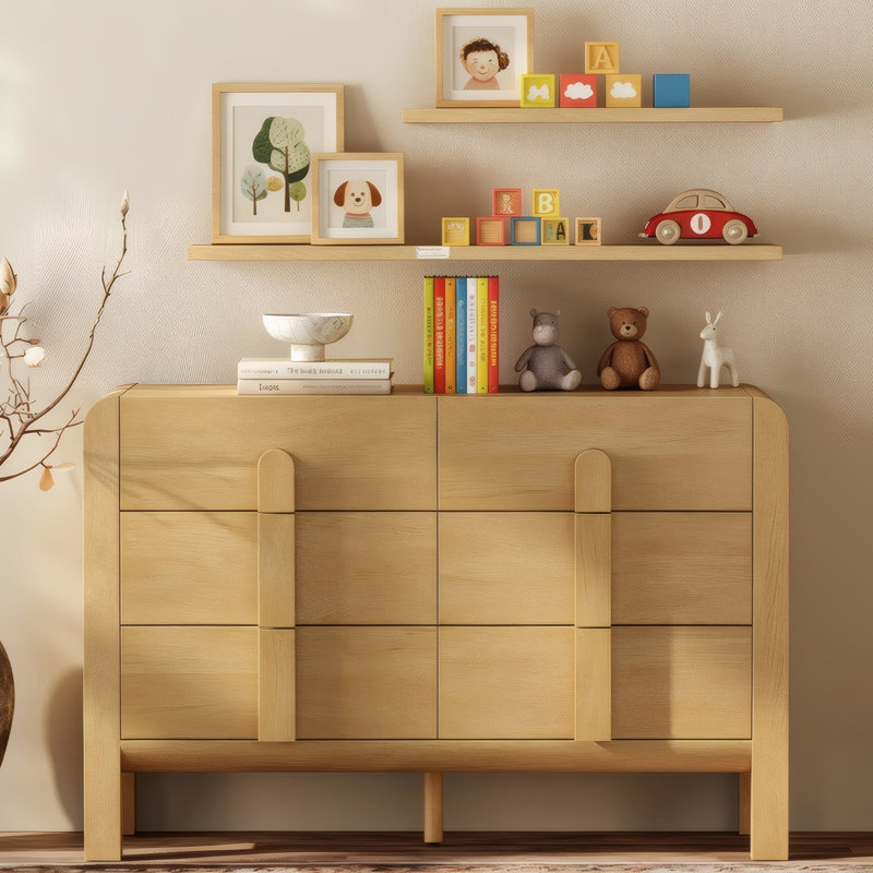 Meuble télé 47 tiroirs l 47,2 po, Chêne