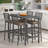 Hannatou 4 - Person Patio Dining Set with Rectangular Table , Cushions Included-2089844831