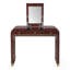 Meuble-lavabo classique en bois avec miroir rabattable, coiffeuse 3 en 1 avec 2 tiroirs et espace de rangement pour la chambre à coucher, espresso-820782577