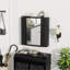 Armoire de salle de bain murale avec miroir, armoire à pharmacie avec porte en miroir en métal, 2 tablettes intérieures pour le rangement, style maison de campagne moderne, rangement pour toilette ou coiffeuse