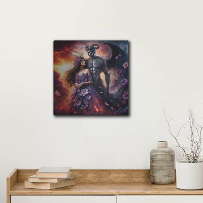 «Power Couple 1» par Rey Klimt, art mural en métal, 12 po x 12 po