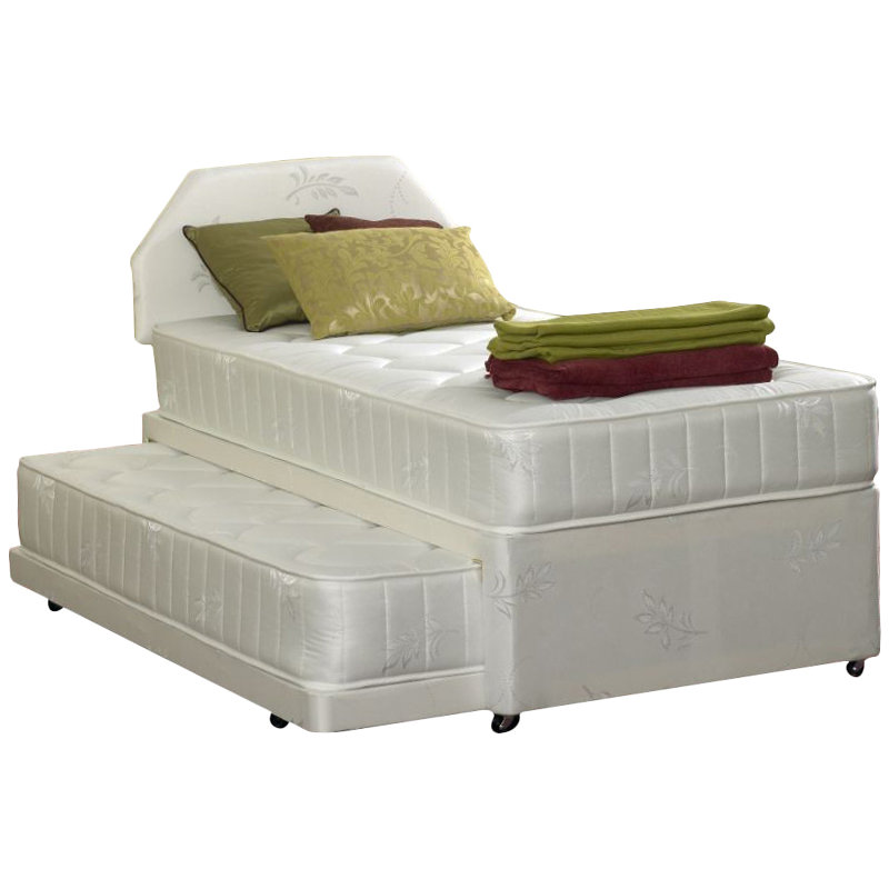 Julius Solid Wood Daybed with Trundle and Mattress