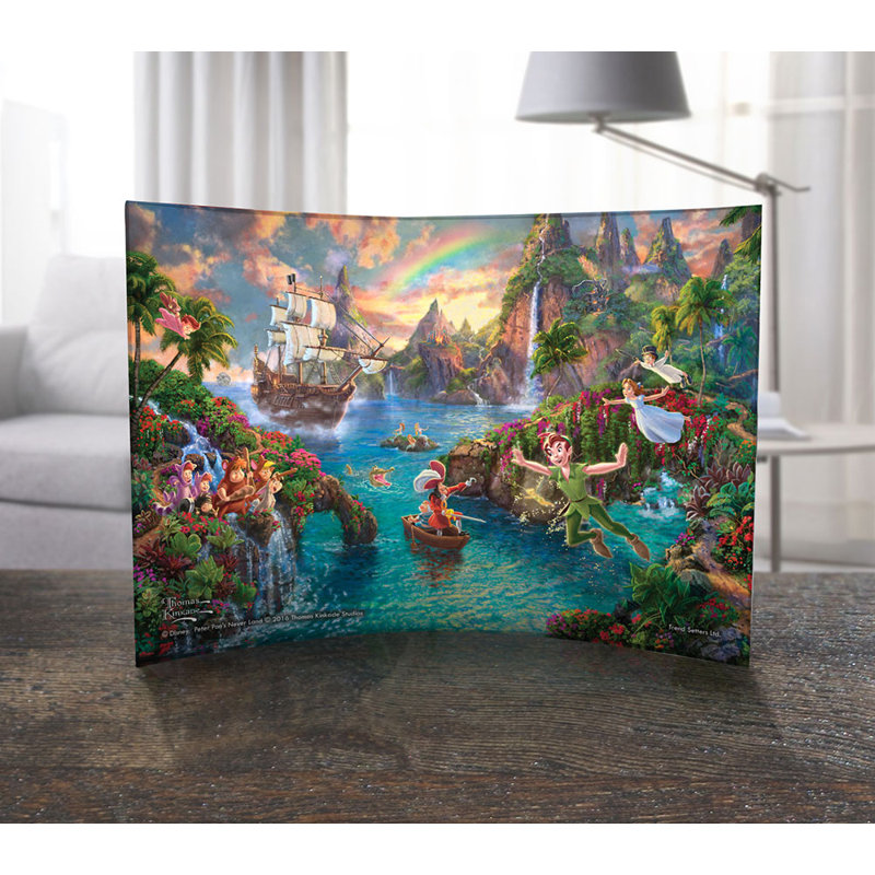 Imprimé acrylique incurvé Disney Peter Pan (Neverland)
