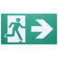Enseigne de sortie verte Runing Man - 120 / 347V - 2hr de secours - Simple / double face - Fixation universelle - Emplacement mouillé - Température basse