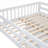 Bunk Bed Frame Storage-Focused Full Over Twin Solid Wood Clean White for Shared Small Bedrooms with Built-In Storage