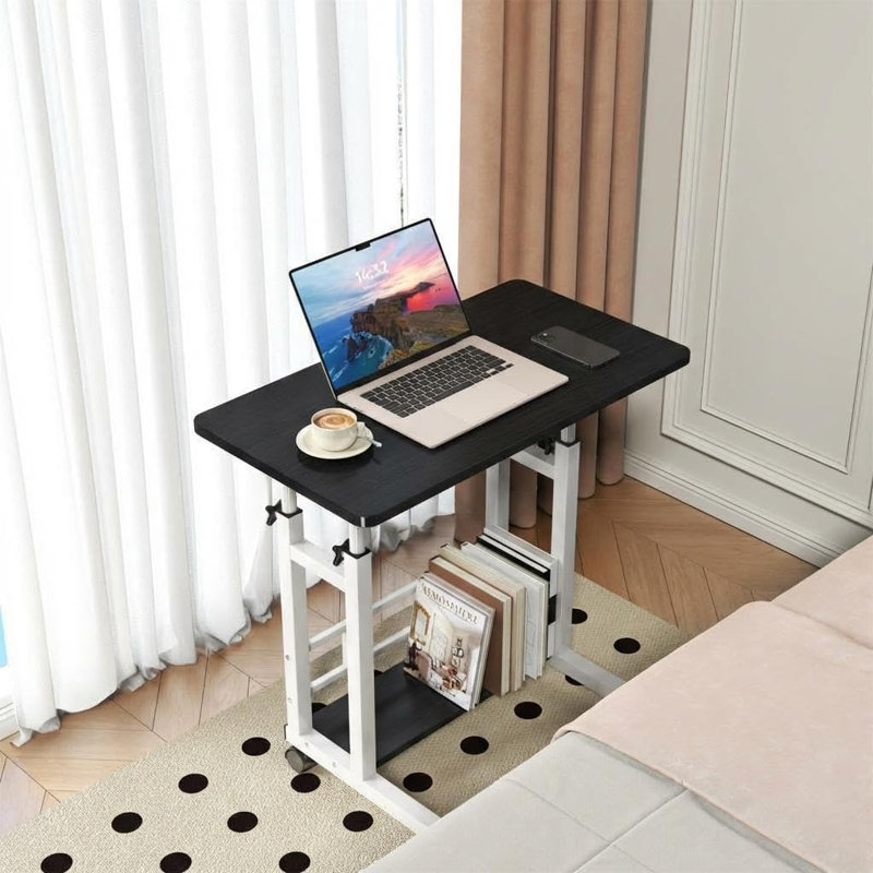 Metal Base Computer Desk, Black/White