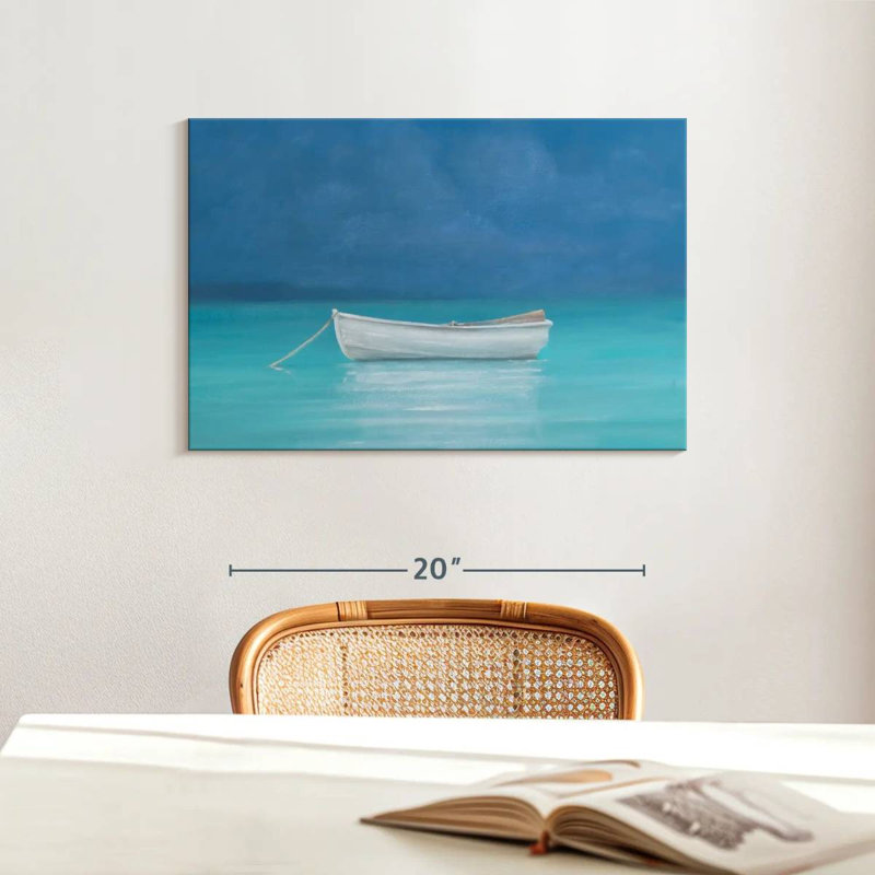 Mehar White Boat Kilifi, 16" H x 24" W