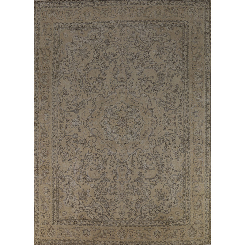 Tapis traditionnel floral en laine 10 x 12