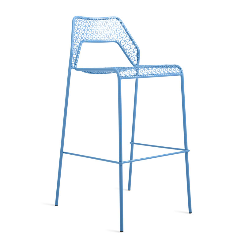 Hot Mesh Outdoor Bar Stool, Aqua, Bar Stool (30.5" Seat Height)