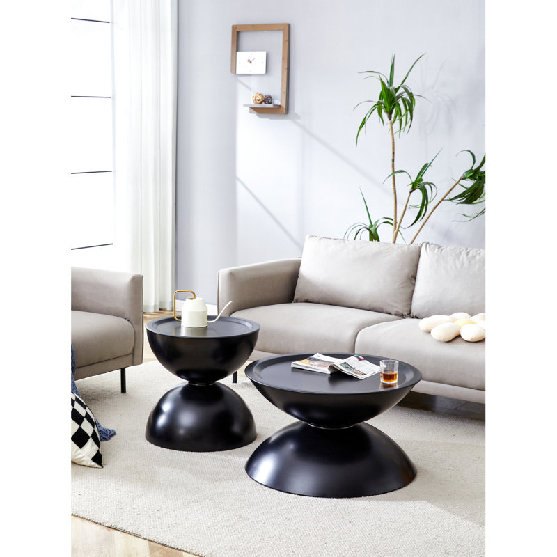 Tables basses rondes avec plateau de table d'appoint multifonctionnel STORGE