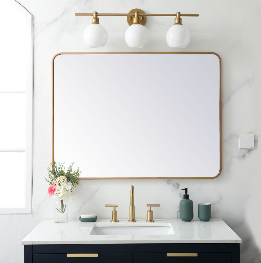 Sabine Accent Mirror, Brass, 40" x 30"