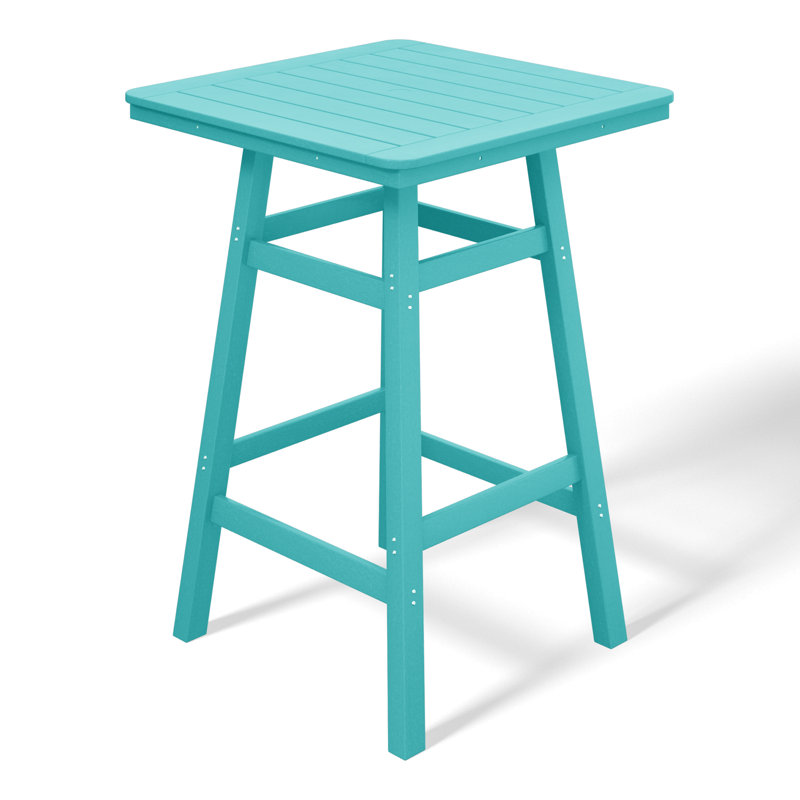 Trou de parasol de table de bar extérieur carré Laguna, l 30,7 po x P 30,7 po, Sarcelle