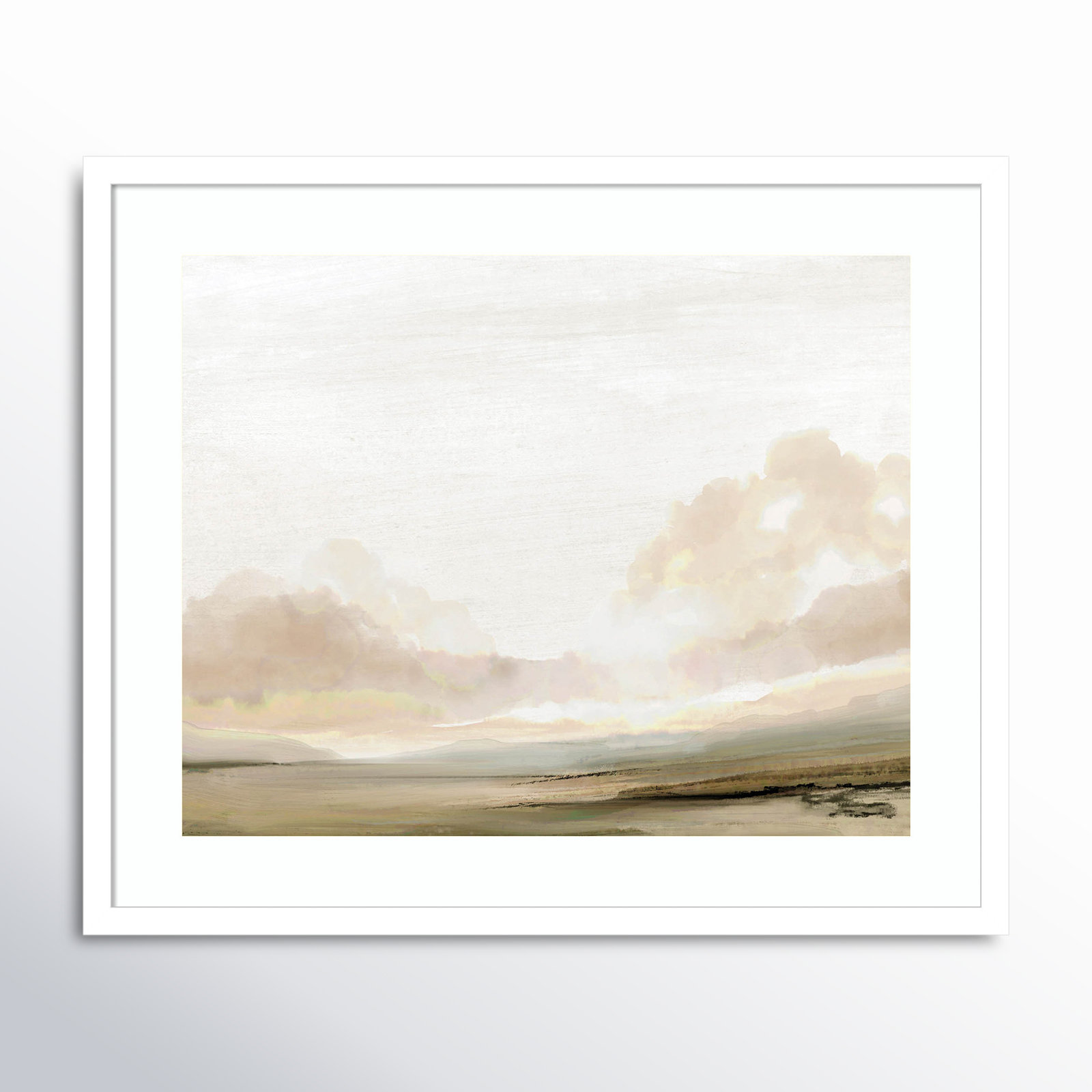Southern Landscape Print by Dan Hobday, White, 21" H x 25" W x 1" D