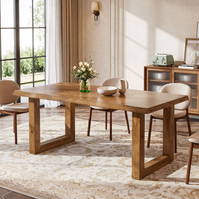 63" Live Edge Solid Wood Dining Table
