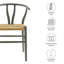 Chaise d'appoint de salle à manger en bois 32 po Amish-108891642-108891640