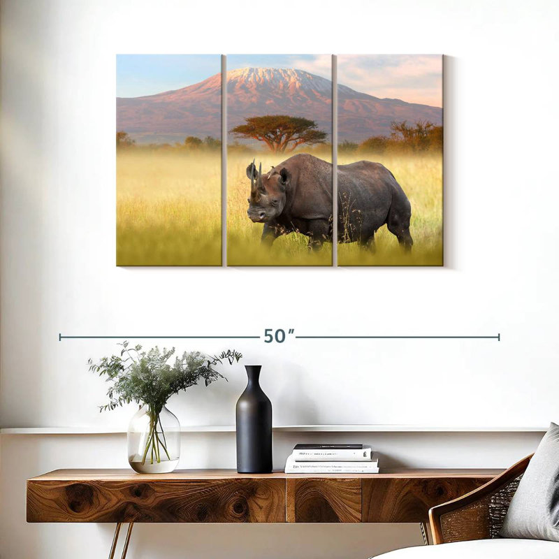 Rhinocéros Hosking Amboseli, H 24 po x l 38 po